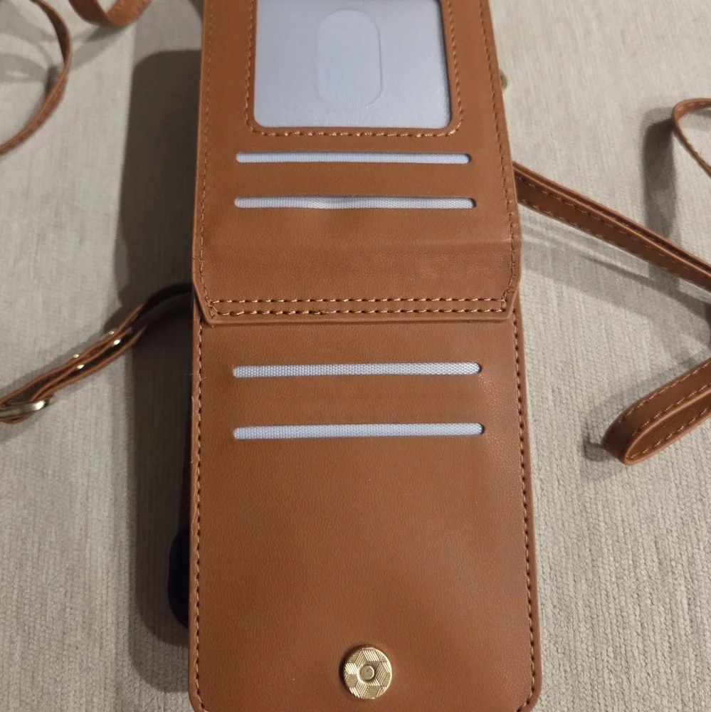 Samsung Galaxy Z Flip 4 Zipper Wallet Phone Case Kickstand Card Holder Strap EUC